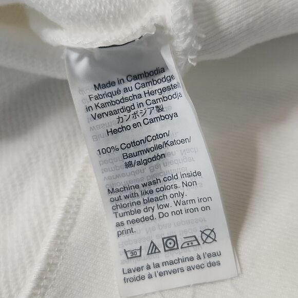 Crewcuts Everyday Girls Tween cozy white grahic pop color sweatshirt - Picture 9 of 9